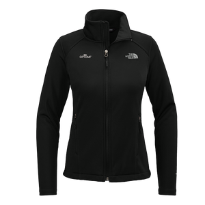 The North Face Ladies Chest Logo Ridgewall Soft Shell Jacket (PLATINUM)