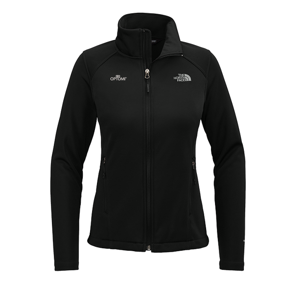 The North Face Ladies Chest Logo Ridgewall Soft Shell Jacket (PLATINUM)